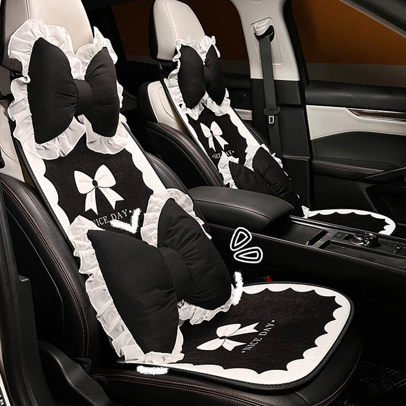 Car Seat Cushion Winter Plush Interior Seat Cover, Thickened for Autumn and Winter, Warm and Comfortable, Anti-slip Car Seat Cover