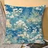 Classic Pattern Cushion Cover Natural Linen Organic Fabric Double-Sided Printing Sofa Home Decor Gift Pillow Cover