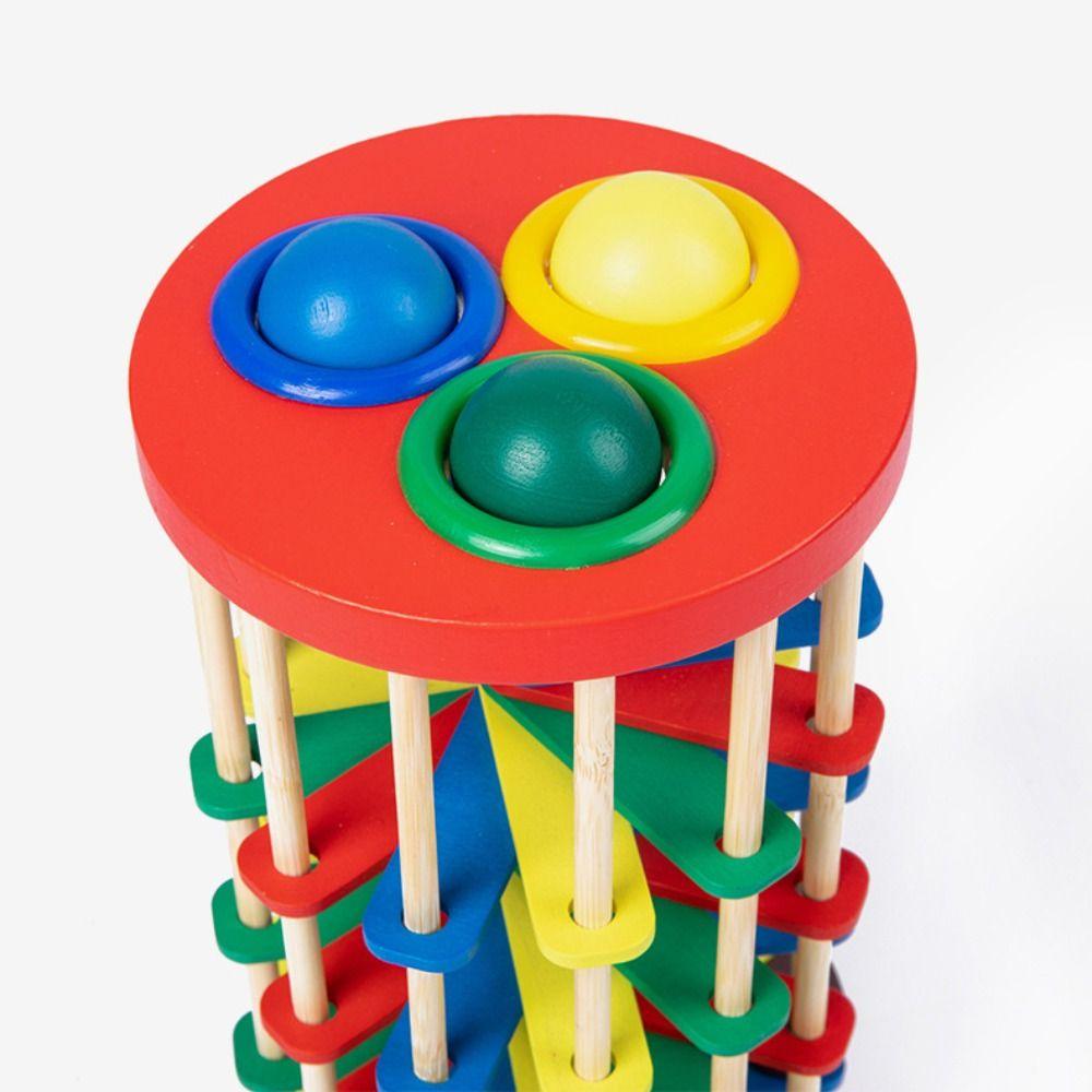 Wooden Knock Ball Drop Ladder Game Board Game Hand-Eye Coordination Training Toys  Christmas Gifts