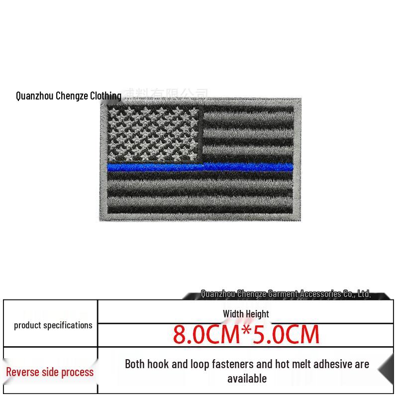 Embroidered Velcro US Flag Patch - Multicolor Stars and Stripes (Left & Right)