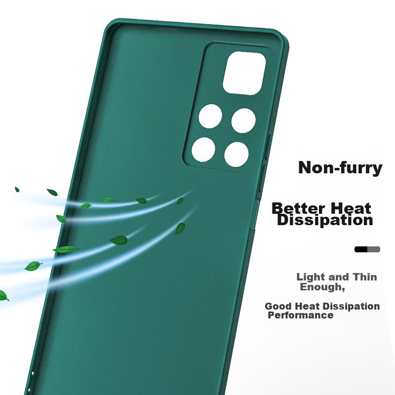 HotFire Phone Case for Xiaomi Redmi Note 11 5G Version, Full Lens Protection Upgraded Matte Anti-Drop Thin Silicone Soft Case