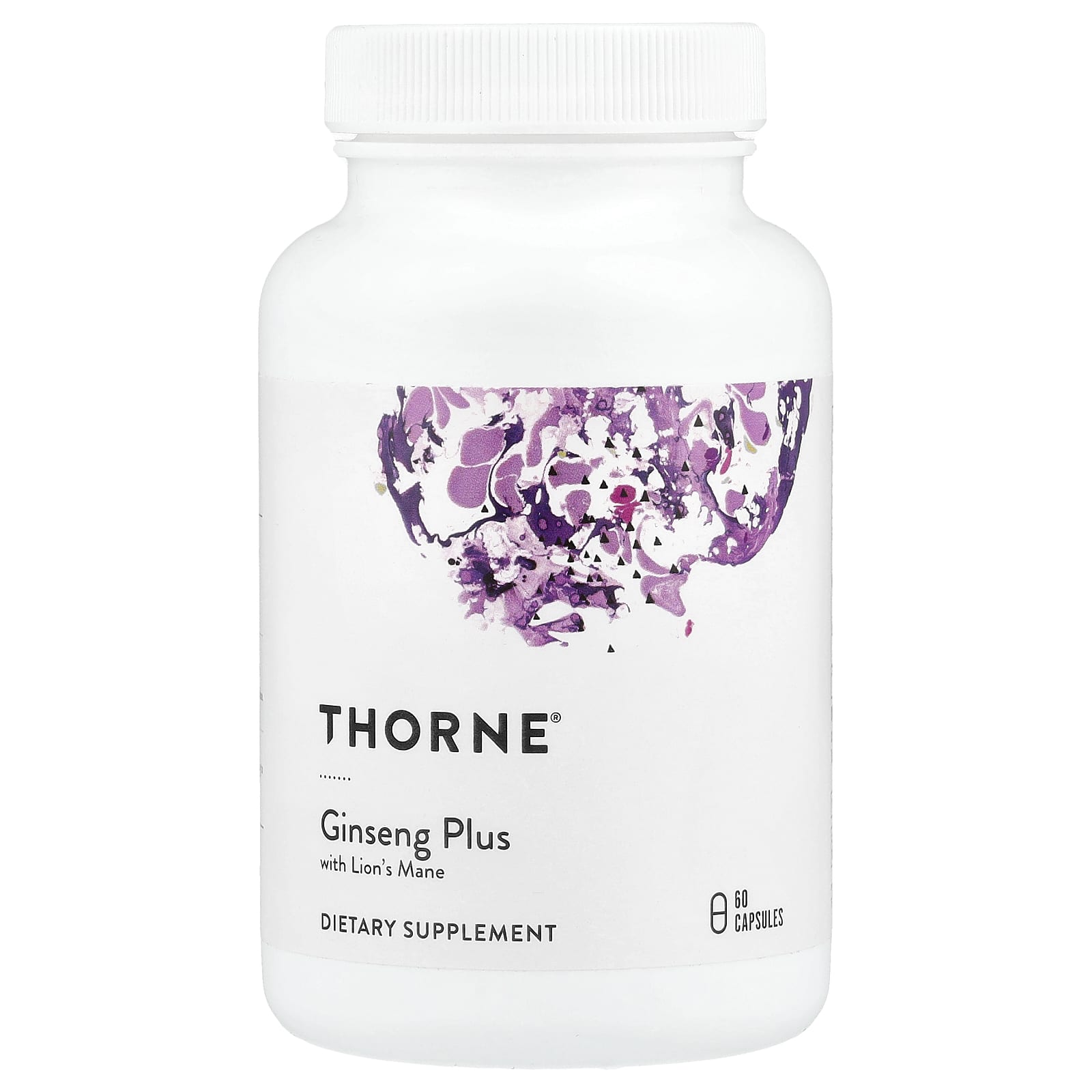 

Thorne, Ginseng Plus, Contains Hericium Mandarin Mushroom, 60 Capsules