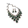 French light luxury water drop diamond stud earrings necklace set niche versatile collarbone chain temperament fashion high-end jewelry