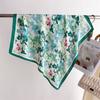 New flower simulation silk scarf women's summer out windproof shawl advanced sense foreign style small square scarf headband scarf