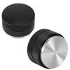 Höhenverstellbarer Kaffeetamper-Verteiler-Leveler aus Edelstahl mit rutschfestem Gewinde(51mm Gewinde Boden Schwarz )
