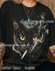 Smoking Black Cat Comfort Colors® Tshirt, Cigarette Tees, Vintage Bootleg Sweater, Retro Animal Tanktop, Edgy Feline Smoke Y2K Art