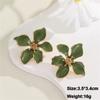 Green Hanging Earrinsg for Women Luxury Crystal Wedding Jewelry Imitation Pearl Drop Earrings new trend boucle oreille
