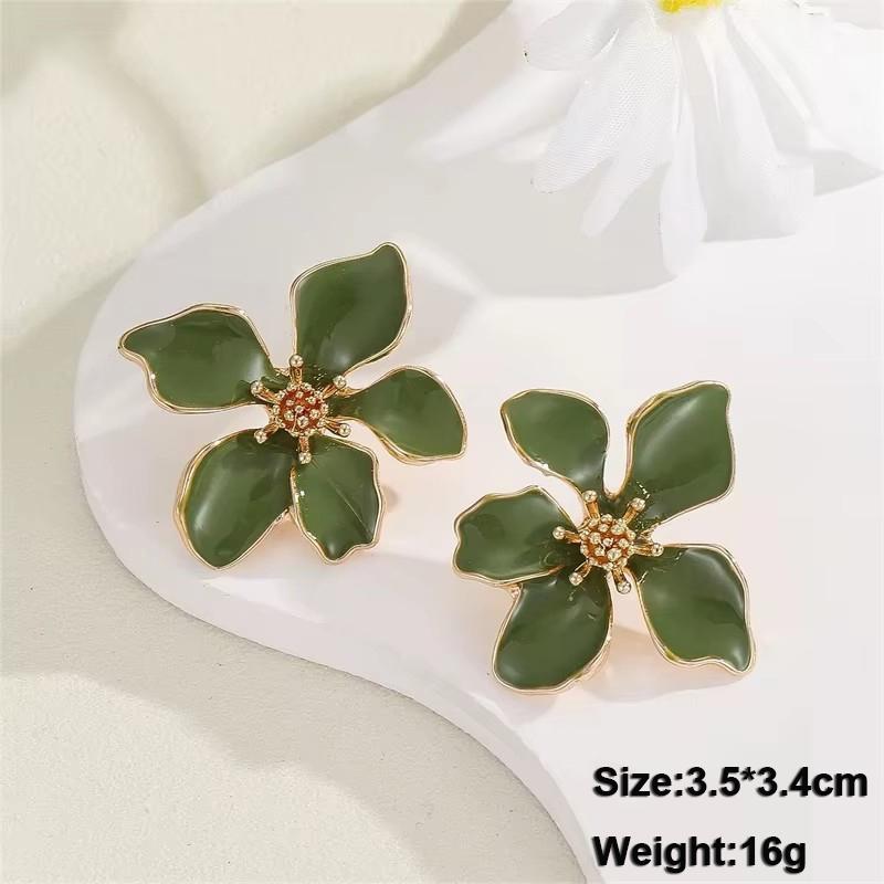 Green Hanging Earrinsg for Women Luxury Crystal Wedding Jewelry Imitation Pearl Drop Earrings new trend boucle oreille