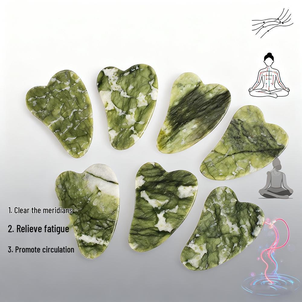 Heart-Shaped Jade Gua Sha Board for Meridian and Acupoint Massage