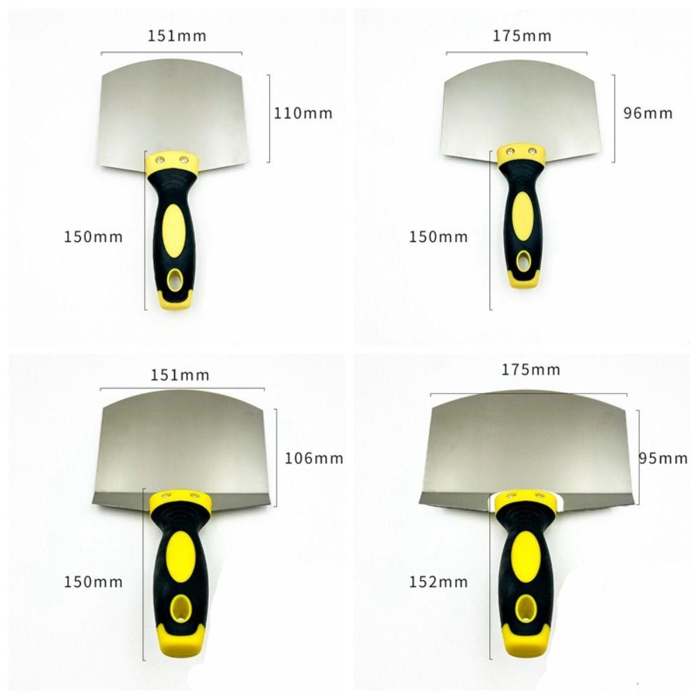 Arc Ash Shovel Stainless Steel Plaster Trowel Paint Feed Filling Scraper  Construction Worker