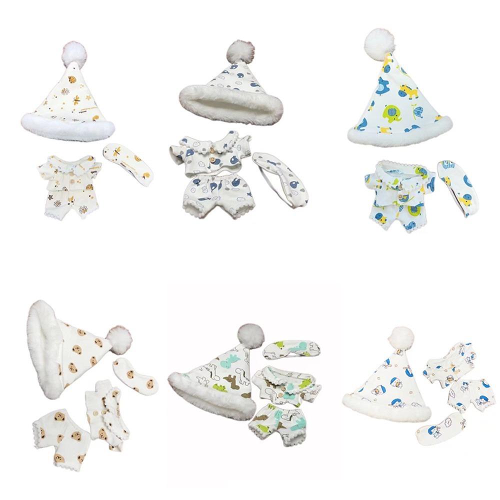 Plush Patch Stuffed Doll Plush Suit Pajama Set Plush Toys Clothes  Girl Gift