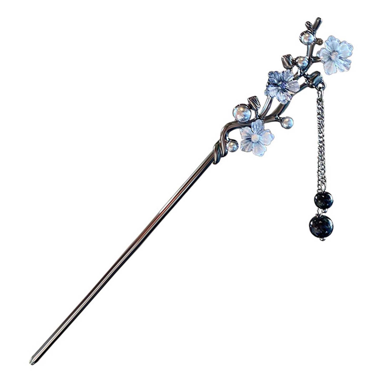 

Neo Chinese Style Metal Hairpin For Women Exquisite Flower Butterfly Tassel Hair Stick Hanfu Dress Jewelry Hair Accessories 1pc