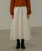 Mosyupamosyu Strap Maxi Flare Skirt [White]