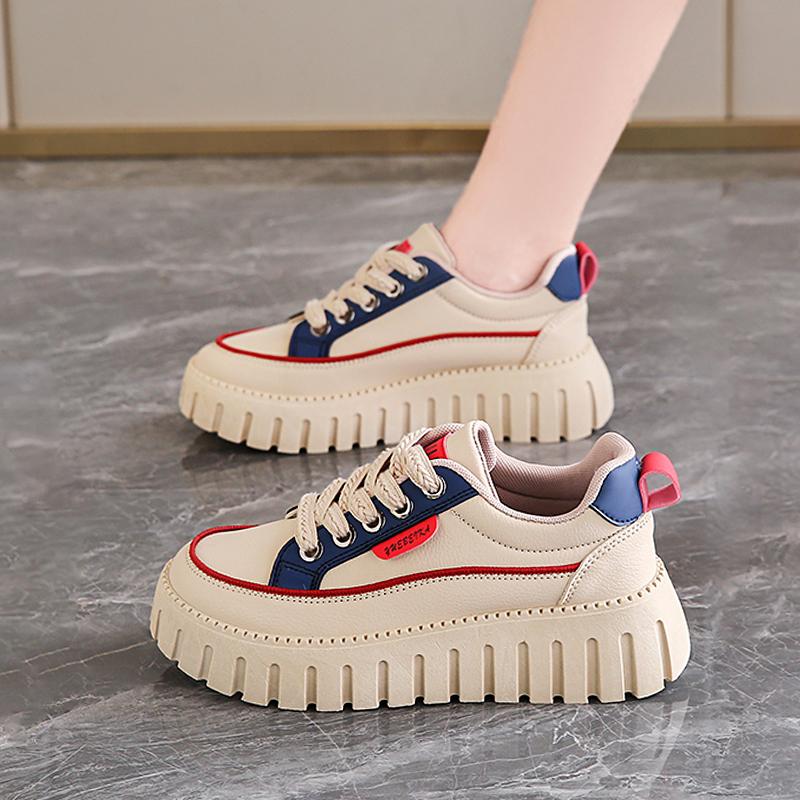New autumn heightening shoes soft baseplate shoes platform muffin shoes sports dad shoes 35 standard sports code синий