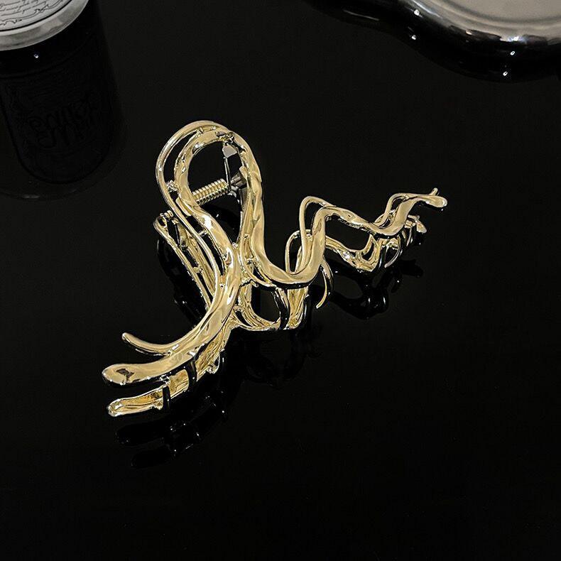 2023 Vintage Geometric Hair Claws Korean Hollow Out Grab Hair Clip Hairpins For Women Fashion New Headwear Girl Hair Accessories