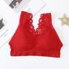 Women's beautiful back bra, plus-size plus-bust lace lace strapless bra, anti-exposure malfunction, wireless, push-up body-hugging camisole
