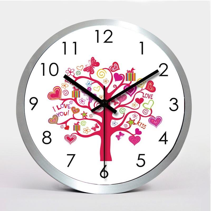 

12-дюймовые настенные часы из нержавеющей стали, алюминиевые часы, креативные и модные настенные часы для гостиной, экспортные кварцевые часы на заказ