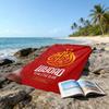 1pc Football Team (53) Beach Towel, Beach and Seaside Swimming Pool Equipment, Fashion Pattern, Rectangular, Travel Essentials