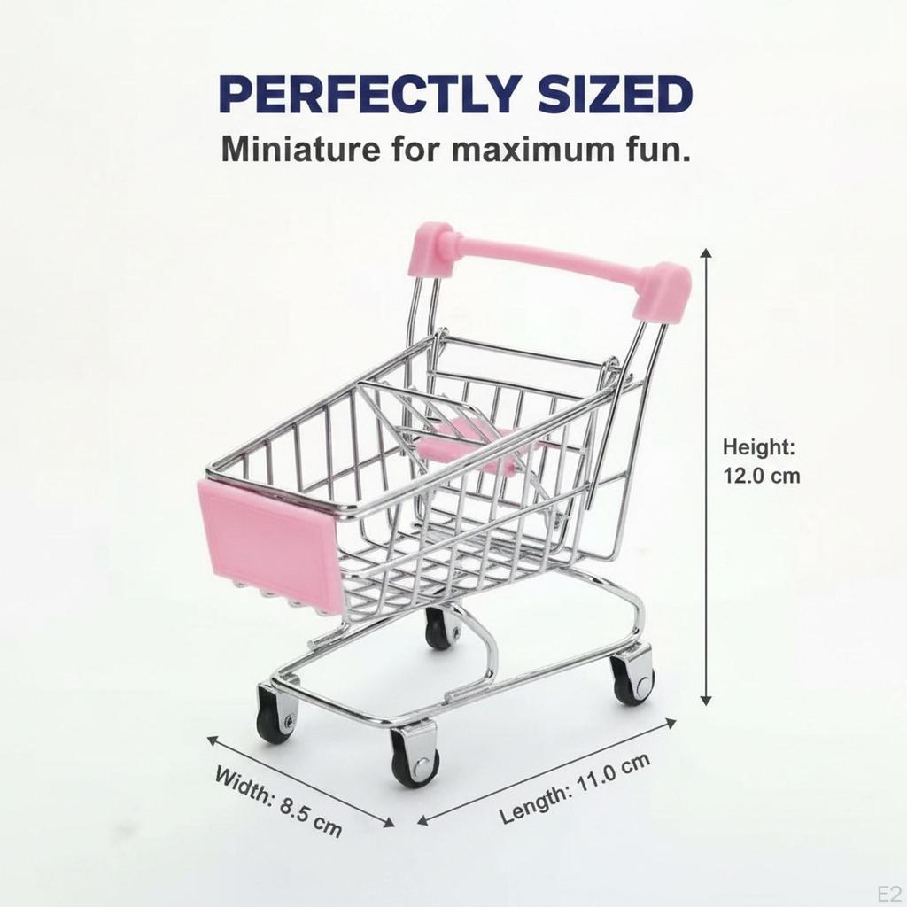 Mini-Einkaufswagen Kleiner Supermarkt Lustiger Frühpädagogischer Handwagen Einkaufswagen für