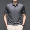 Men's Seamless Short-Sleeve Ice Silk Formal Shirt - Summer 2026, Non-Iron, Solid Color, Business Casual.