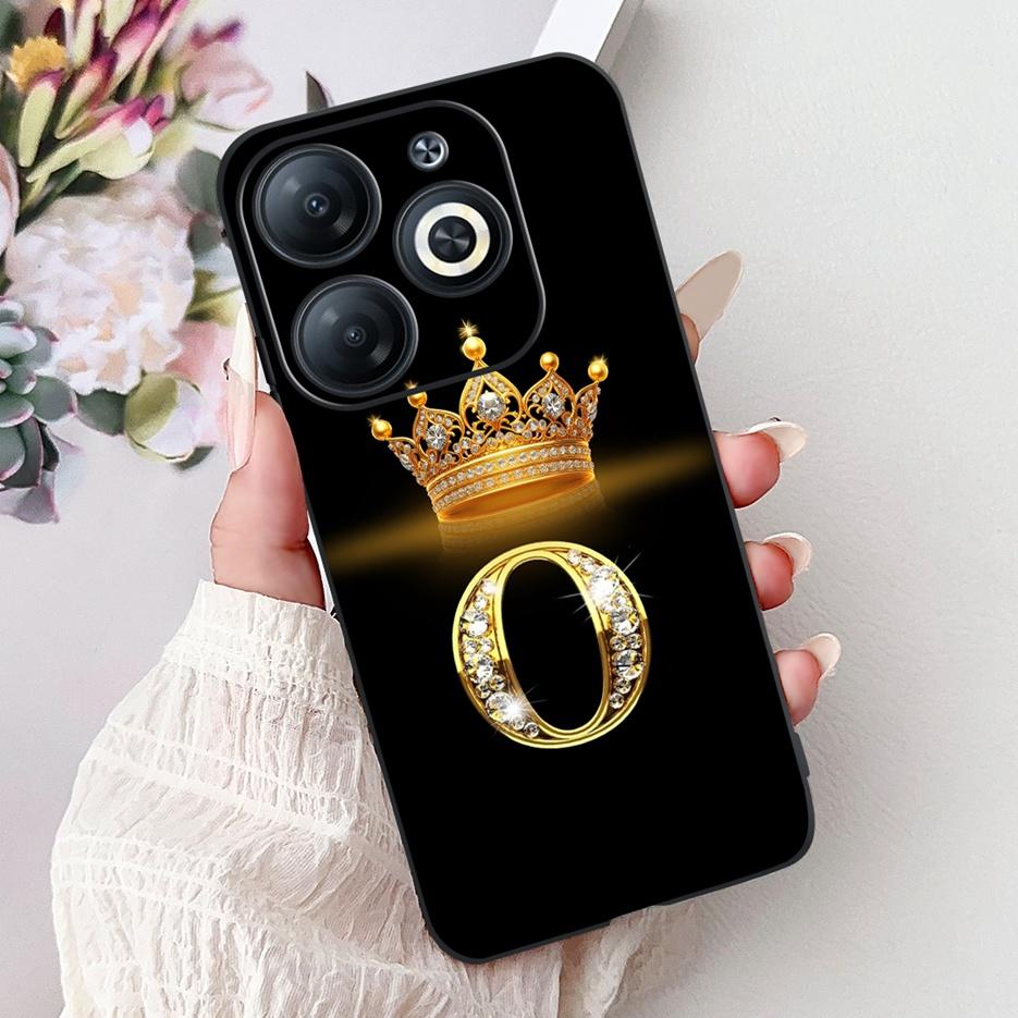 For Infinix Smart 8 Case X6525 Luxury Letters Cover Shockproof Soft TPU Phone Case For Infinix Smart 8 Pro Smart8 HD Shell Coque