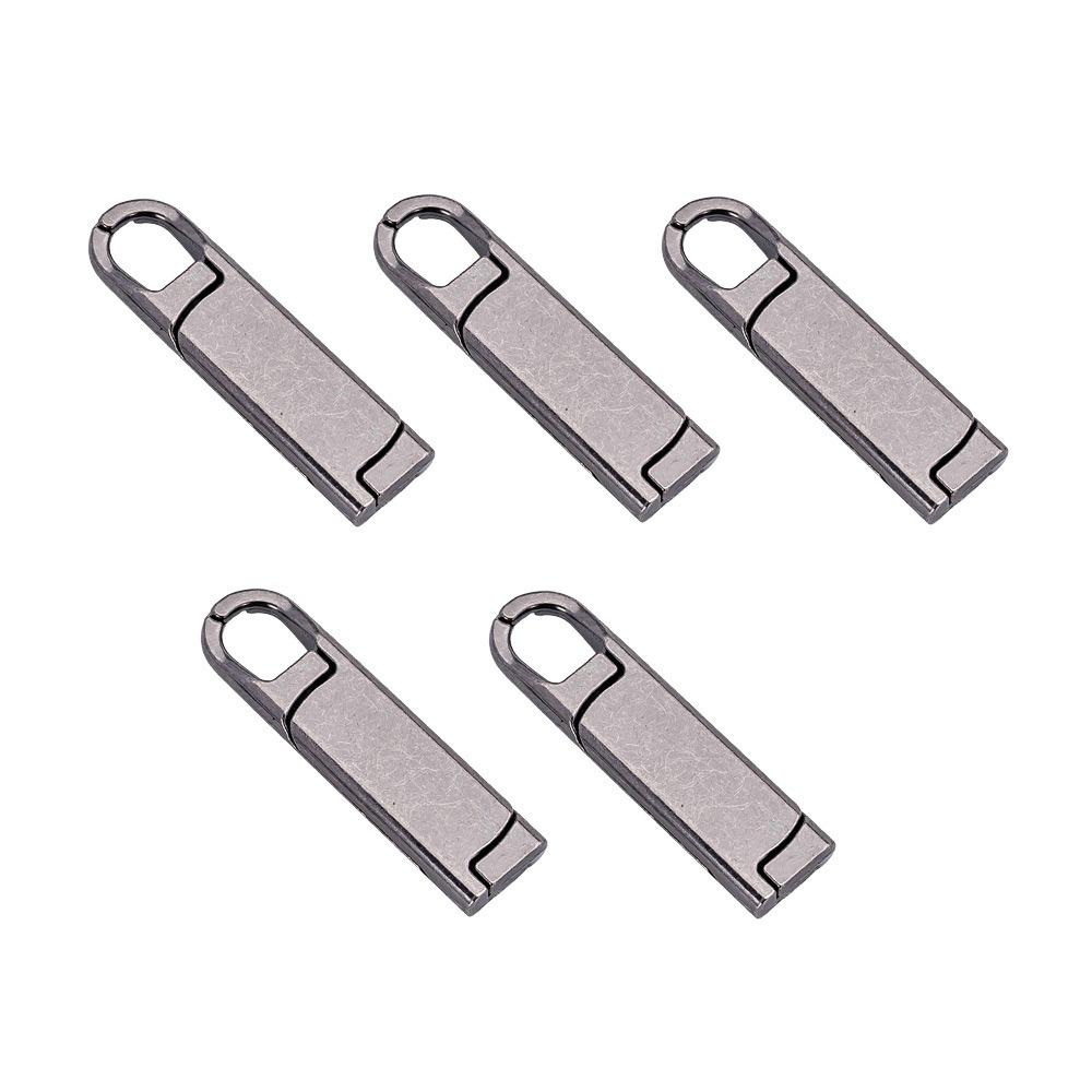 

5 шт. Съемный отстегивающийся пуллер для молнии, поделка, одежда, фиксатор для молнии, рюкзак, одежда, куртки Grey-5Pcs