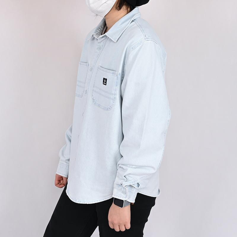 New Converse Denim Jacket Unisex Light Blue 10027335-A01