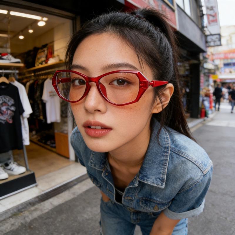 Simple Square Plastic Eyeglass Frame Fashion Trendy Reading Glasses Anti Blue Light Eyewear for Men and Women