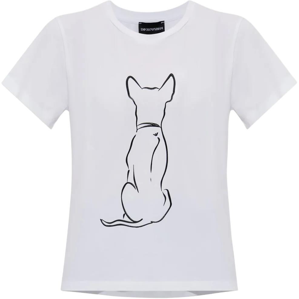 

Emporio Armani Round Neck Pullover Short Sleeve T-Shirt Women tops White EW000895-AF12571-U0002 L