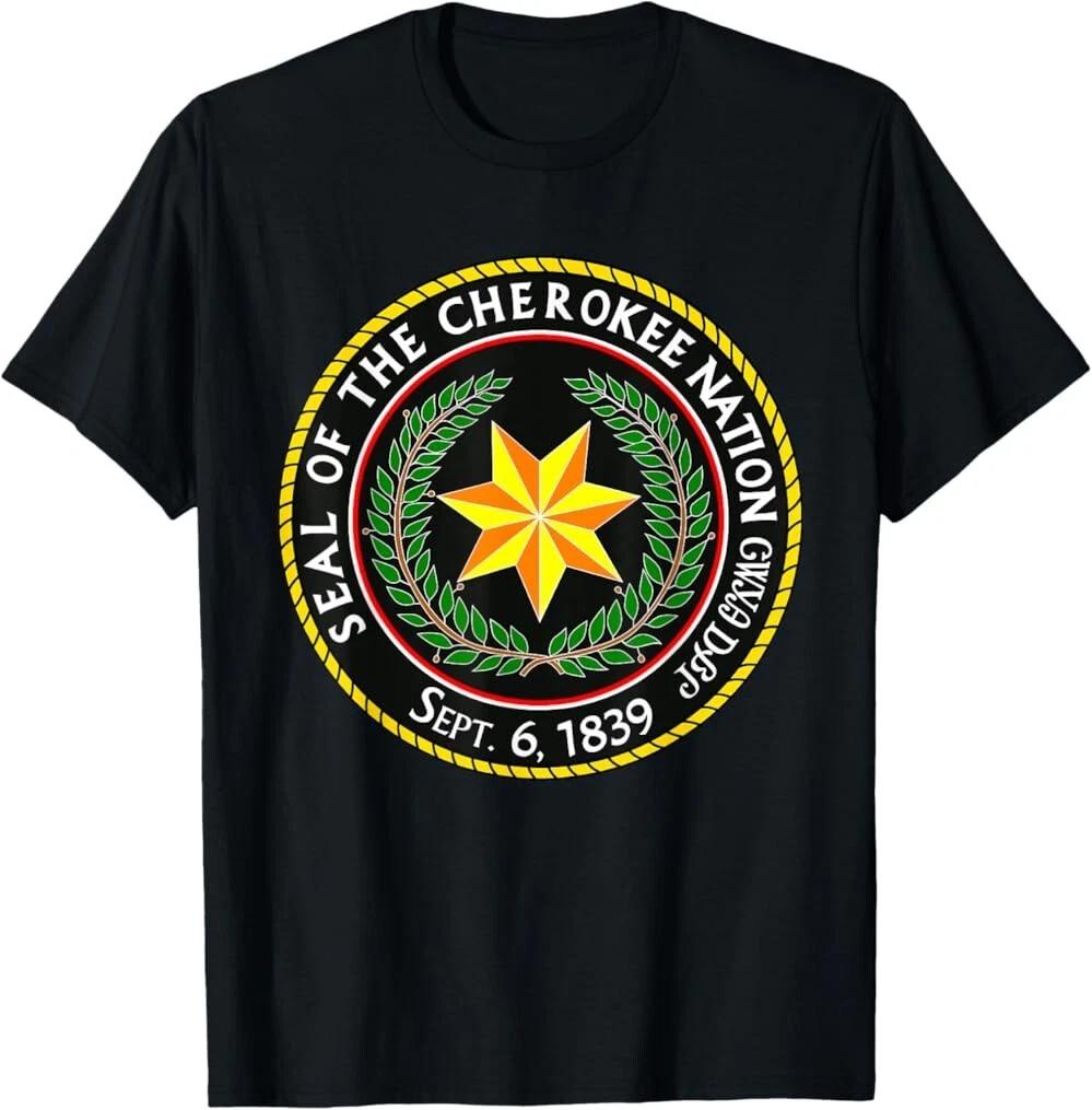 The Great Seal Of The Cherokee Nation T-Shirt , Unisex US size XXXXL