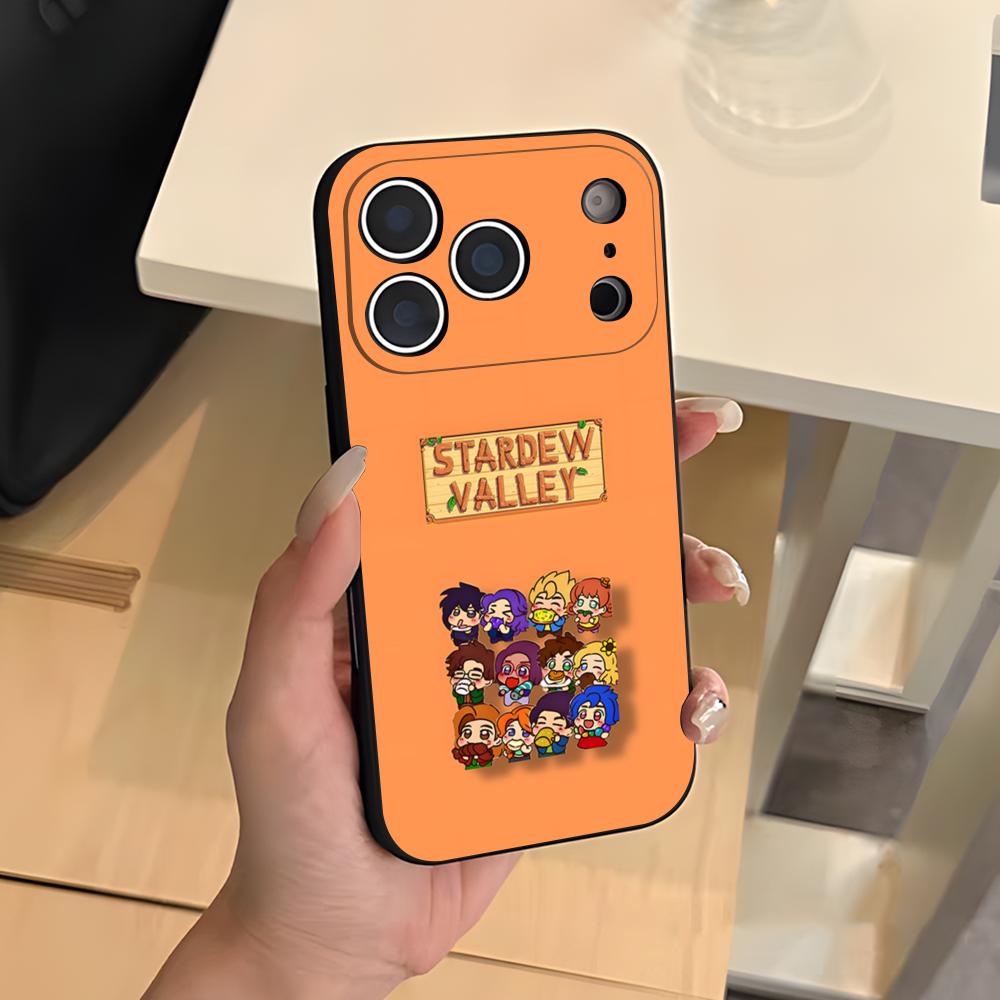 S-Stardew V-Valley Game Phone Case For IPhone 17 Air 16 E Pro Max 15 14 13 Mini 12 Pro 11 Max Plus Black Soft Shell