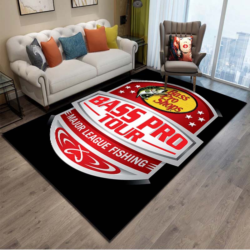 15 Sizes Fishing Brand Bass-Pro-shops Floor Rug Carpet for Living Room Bedroom Bedside Bathroom Floor Mat Area Rug  Outdoor Rug