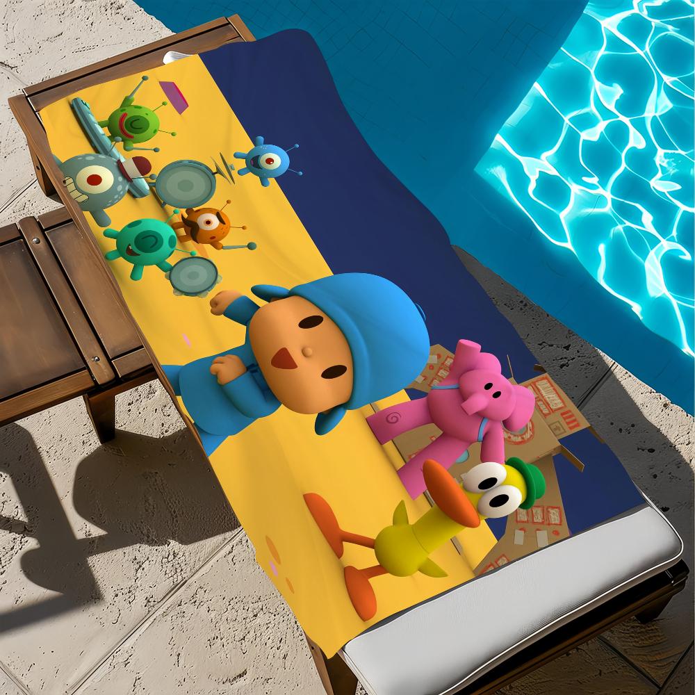 Cute P-P-pocoyo-o Cartoon Towel Beach Quick Dry Soft Pool Towels Gift for Travel Gym Shower Camping Sports