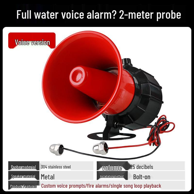 220V High-Decibel Water Level Alarm Sensor for Overflow and Shortage Detection In Water Towers and Tanks with Sound and Light Alerts