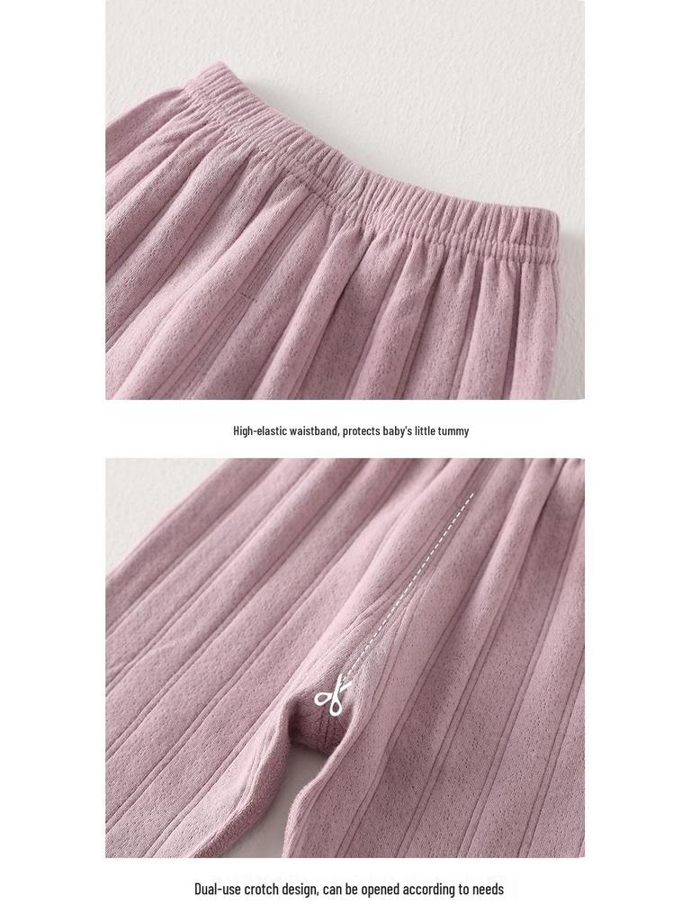 Baby Pure Cotton Class A Warm Underwear Set - Boys and Girls Split Pajamas for Autumn, Winter, and Spring