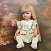 Adorable Betty Reborn Toddler Doll for Age 3+ Years Old Girl 22'' 55CM Silicone Full Body Long Pasted Hair Princess Realistic Newborn Baby Doll Toys