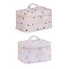 Aesthetic Bowknot Quilted Makeup Bag Large Capacity Travel Cosmetic Storage for Trendy Women and Ladies Daily Use