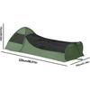 Foldable Pop-Up Single Tent Portable Camping Tent Canopy Sleeping Net with Double Zipper Finer Mesh with Clear Phone Pouch