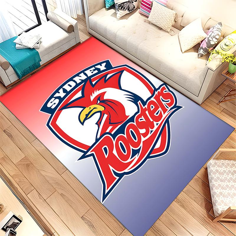Sydney Roosters (5) Teppich Geeignet Für Wohnzimmer Schlafzimmer Computerräume Essbereiche Und Platzierung Unter Tischen Und Stühlen Auch Eine Ideale Wahl Für