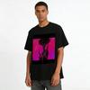 Dark Style Chinese Style Claw Heterochromia Character Print T-Shirt Trendy Niche Loose Casual Top Pure cotton T-shirt