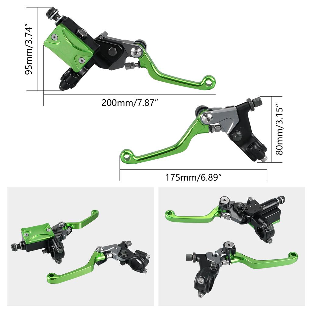 For Kawasaki KX 65 KX 85 KX 125 KX 250 KX250F KX450F KLX 125 KLX 250 D-TRACKER KLX450R 7/8" Hydraulic Brake & Cable Clutch Lever