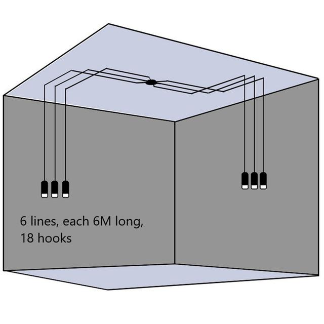 Lămpi Suspendate LED G9 Artă Fier Industrial Linie Lungă Aplice de Perete Negru Minimalist Montat Agățat Dormitor Living Decorare