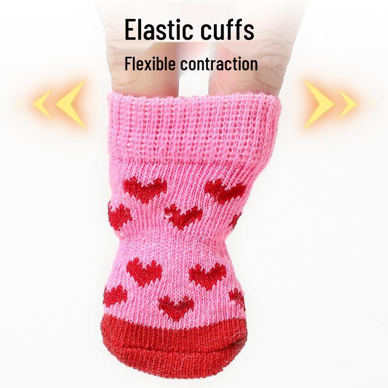 High-Quality Non-Slip Pet Socks for Small Dogs - Cotton Booties for Poodles & Teddies