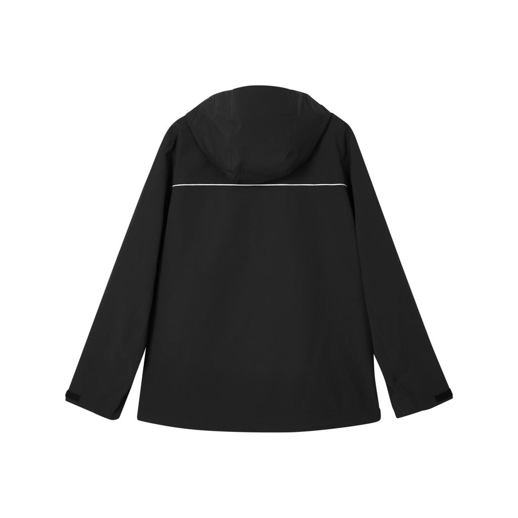 Skechers Outdoor Series Hooded Solid Color Zip-Up Long Sleeve Breathable Jacket Women Jackets Carbon-Black L424W166-0018