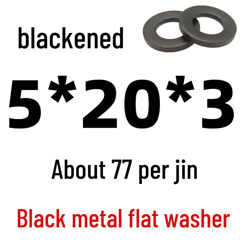 Thickened Black Iron Flat Washer for Screws, Non-standard Round Design