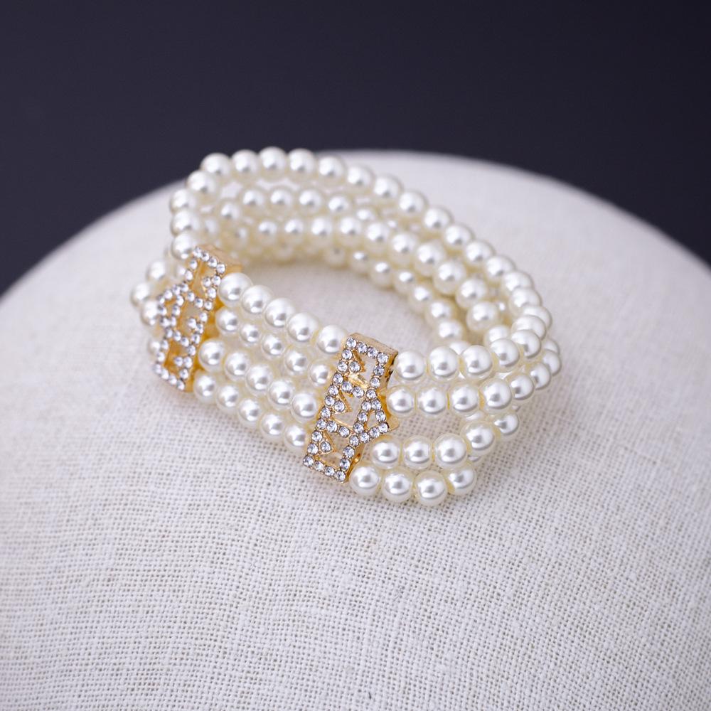 Europäisches Vintage Strass-Elastikarmband - Hochzeitsgeschenk & Bühnenaccessoire