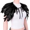 Yousheng Feather Shawl Bright Color Halloween Parties Cloak Wear As Skirt or Shawl Gothic Style Shawl with Lace-Up Ribbon Costume Accessory