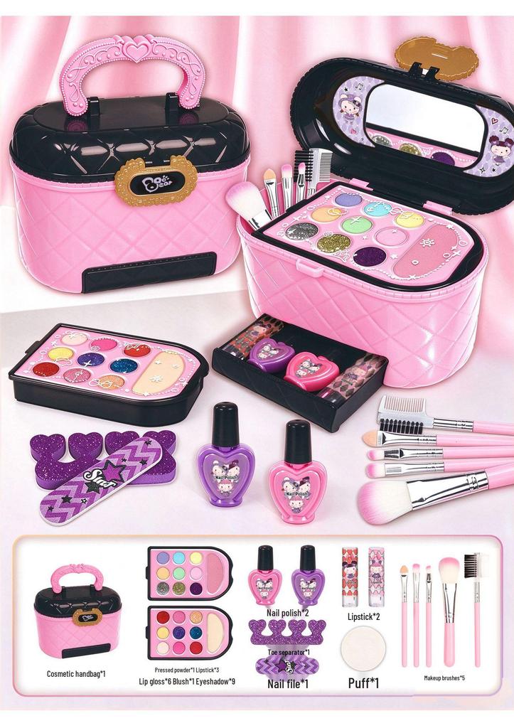 Cross-border Children's Washable Makeup Set - Colorful Cosmetics Toy for Girls' Stage Performance