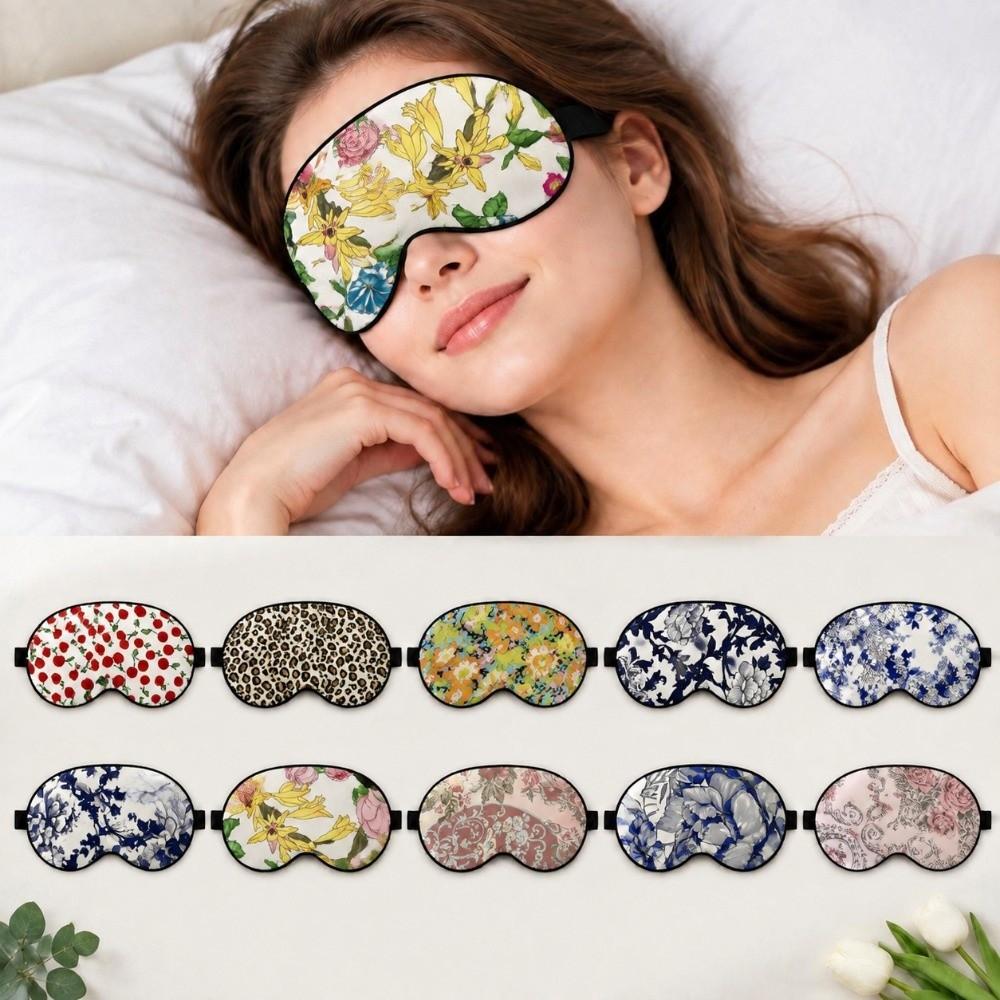 Pure Silk Eye Shading Mask Portable Night Eyepatch Soft Travel Blindfold Night Sleep Relax Aid
