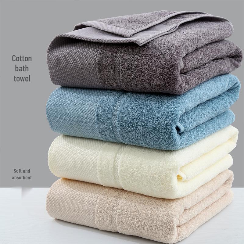 Quick-Drying, Absorbent, No-Shed, Thickened Unisex Bath Towel - 100% Pure Cotton for Adults